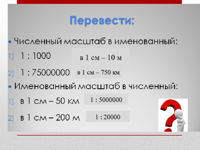 Численный масштаб 30000 в именованный